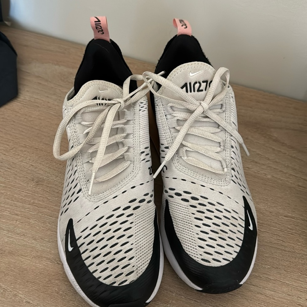 Nike Kids White Black Pink Pull-Tab Sneakers